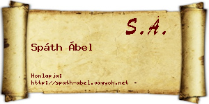 Spáth Ábel névjegykártya